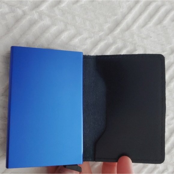 NEW Genuine Leather RFID Card Box Slim Wallet - Picture 9 of 12